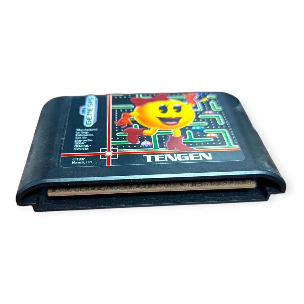 Ms Pac-Man Sega Genesis Tengen Arcade Video Game Cartridge 1991‎ Authentic